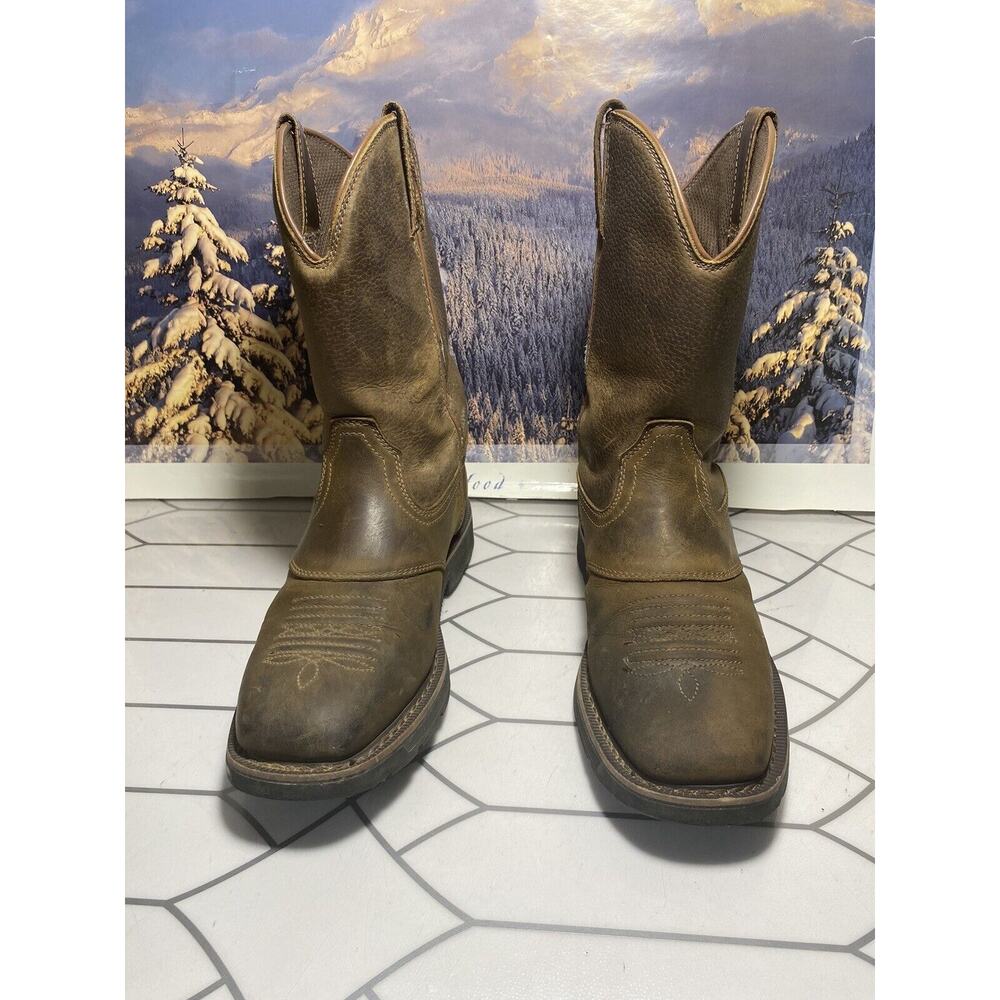 Cabela's Brown Leather Pull On Boots Sz 10.5 EE
